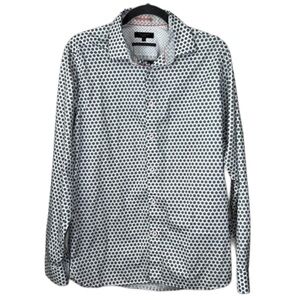 Ted Baker Medallion Geometric Long Sleeve Casual Dress Shirt Size 4